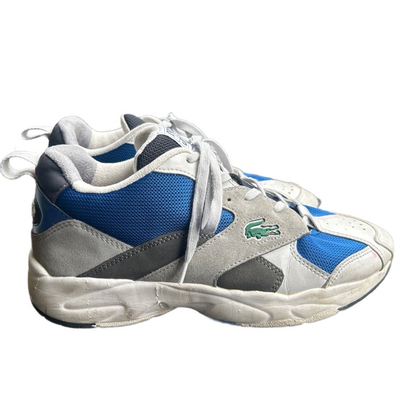 Lacoste Men's Storm Blue and White Sneakers - Picture 2 of 8